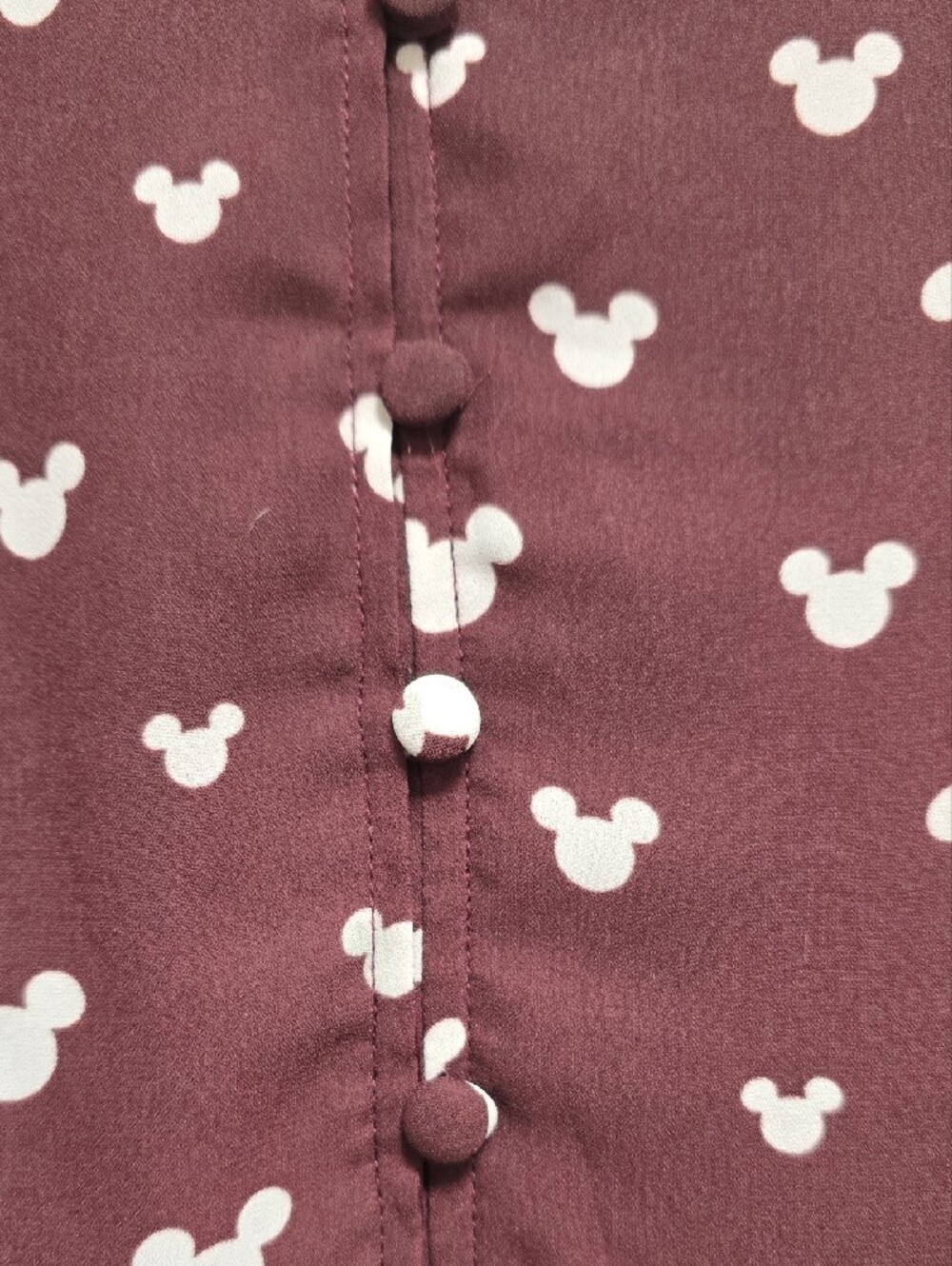 Disney Maroon Tank Top with White Mickey Print - Picture 3 of 3